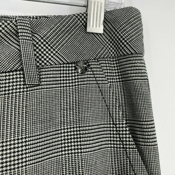 Trina Turk Pants Women Sz 6 Plaid Straight-Leg Mid-Rise Business Flat Front Gray - Picture 5 of 10